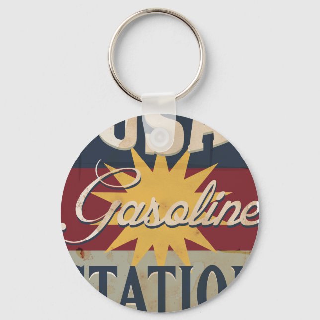 usa gas station key ring (Front)