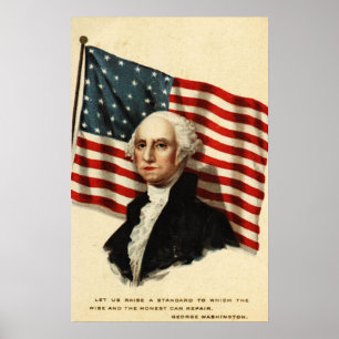 USA-George Washington Flag Poster