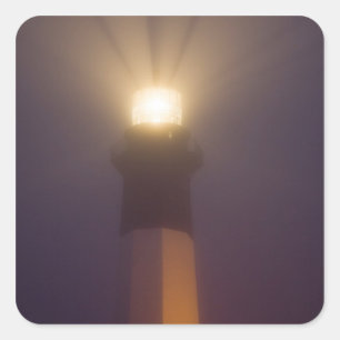 USA; Georgia; Savannah.  Tybee Island Lighthouse Square Sticker