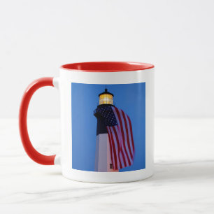 USA, Georgia, Tybee Island, Flag Flying 2 Mug