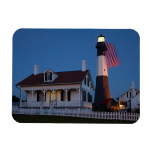 USA, Georgia, Tybee Island, Flag Flying Magnet