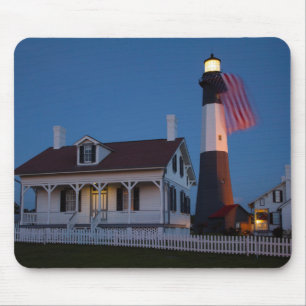 USA, Georgia, Tybee Island, Flag Flying Mouse Pad