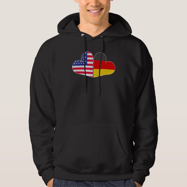 USA Germany Flag German American Von Steuben Day 5 Hoodie (Front)