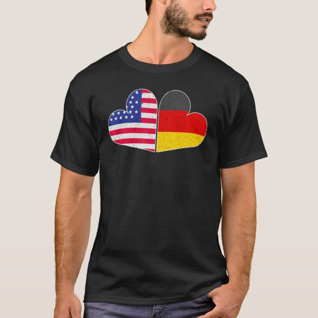 USA Germany Flag German American Von Steuben Day 5 T-Shirt (Front)