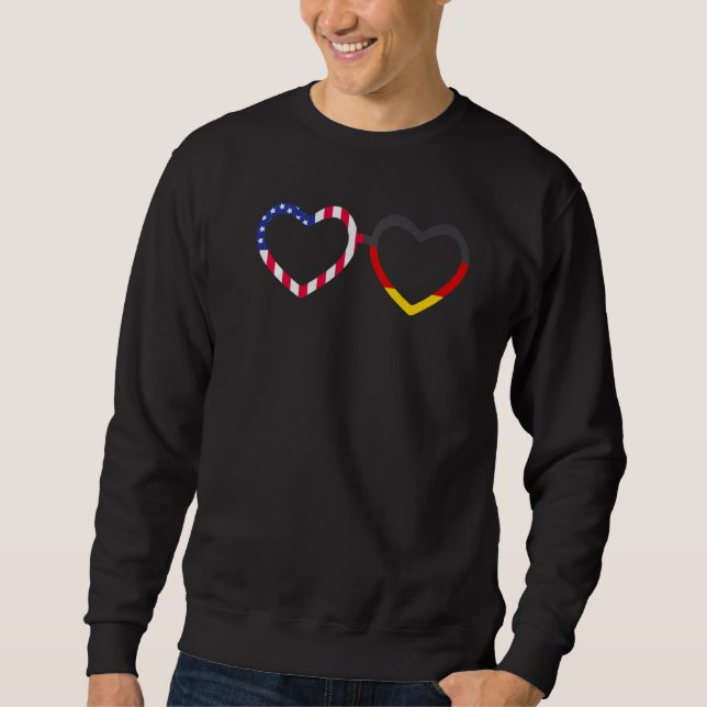 USA Germany Flag German American Von Steuben Day   Sweatshirt (Front)