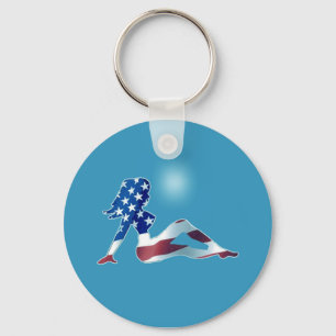 USA Girl Blue Keychain