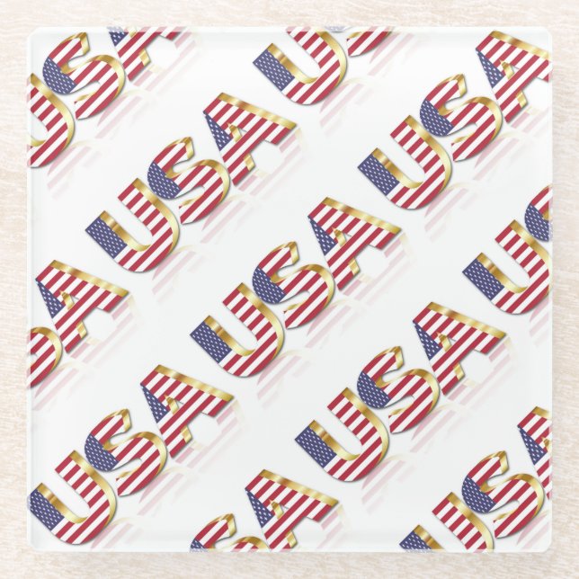USA GLASS COASTER (Front)