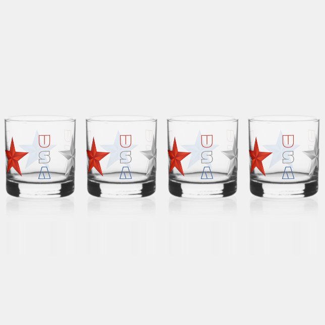 USA Glasses Drinkware Set (Front)