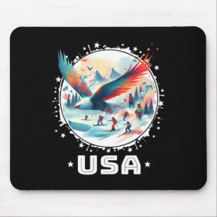 Usa Go United States Winter Sports Usa Team Appare Mouse Pad