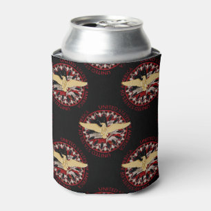 USA Gold Eagle, Flag Black-Red-Drink Can Cooler