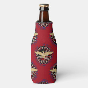 USA Gold Eagle, Flag Red-Blue-Drink Bottle Cooler