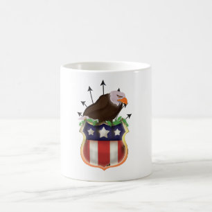 USA Golden Eagle Stars and Stripes crest Coffee Mug
