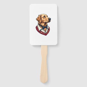 USA Golden Retriever Vintage Patriotic Dog Shirt Hand Fan