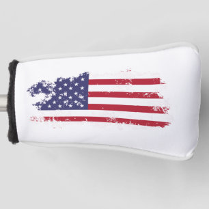 *~* USA Golf Patriotic Grunge Flag Putter Cover