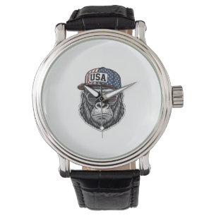 USA Gorilla Vintage Engraving Patriotic Shirt Desi Watch
