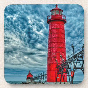 USA, Grand Haven, Michigan, lighthouse Coaster
