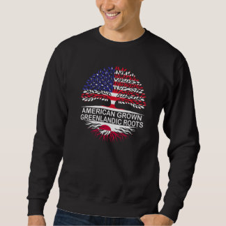USA & Greenland Flags American Grown Greenlandic R Sweatshirt