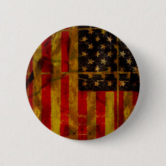 USA Grunge American Flag Button