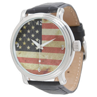 USA Grunge Flag Watch Men's