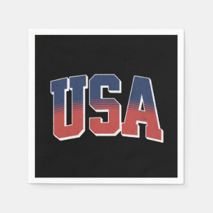 USA grunge text design Napkin