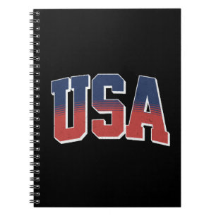 USA grunge text design Notebook