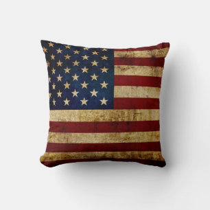 USA / Grunged flag Cushion