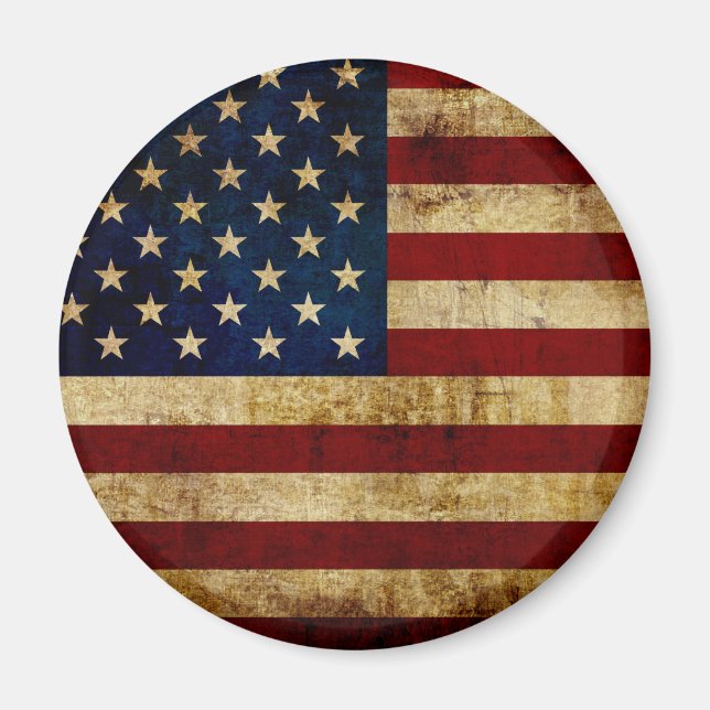 USA / Grunged flag Magnet (Front)