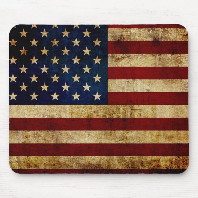 USA / Grunged flag Mouse Pad (Front)