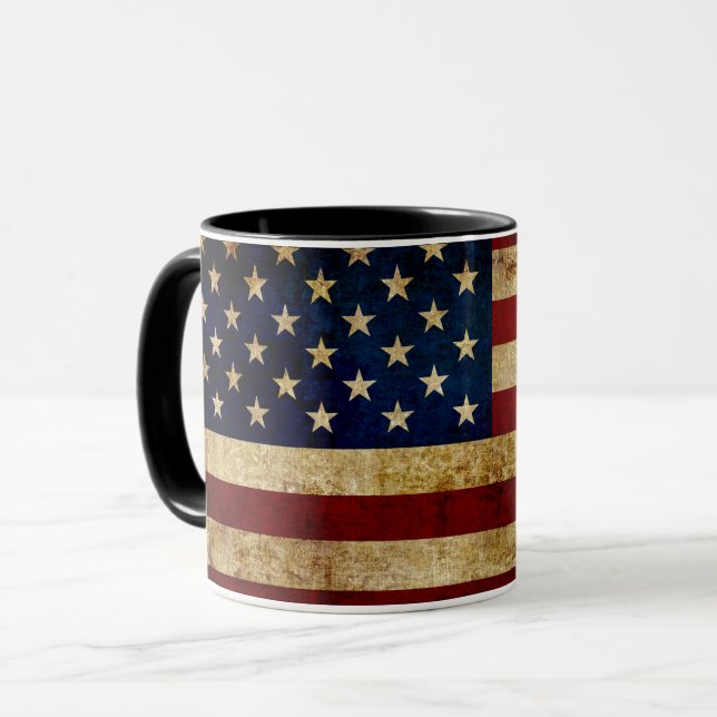 USA / Grunged flag Mug (Front Left)