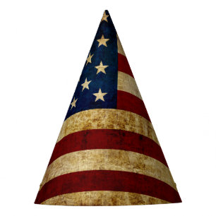 USA / Grunged flag Party Hat