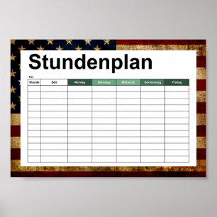 USA / Grunged flag Poster