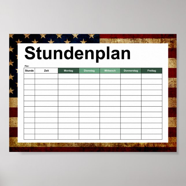 USA / Grunged flag Poster (Front)