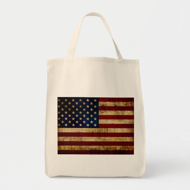USA / Grunged flag Tote Bag (Front)