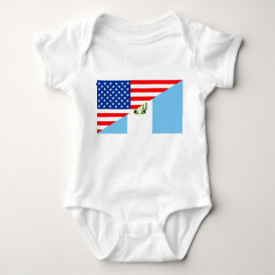 usa guatemala country half flag america symbol baby bodysuit