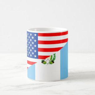 usa guatemala country half flag america symbol coffee mug