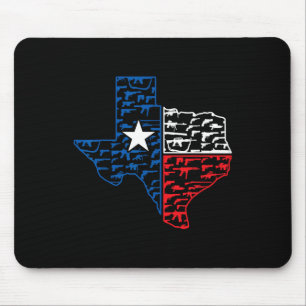 Usa Guns Patriotic Texan America Texas Mouse Pad