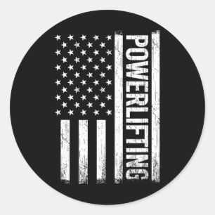 Usa Gym Powerlifter Powerlifting Weightlifting For Classic Round Sticker