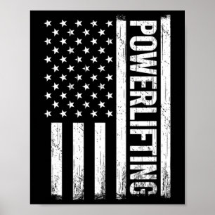 Usa Gym Powerlifter Powerlifting Weightlifting For Poster