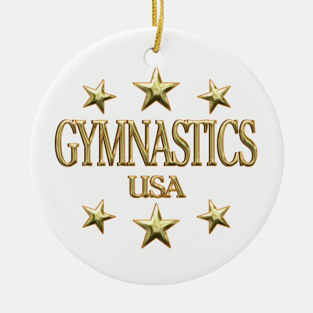 USA Gymnastics Ceramic Ornament (Front)