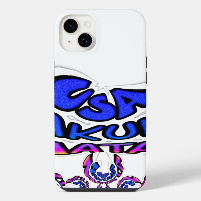 USA Hakuna Matata Art Print| Urban Global Fusion iPhone Case (Back)
