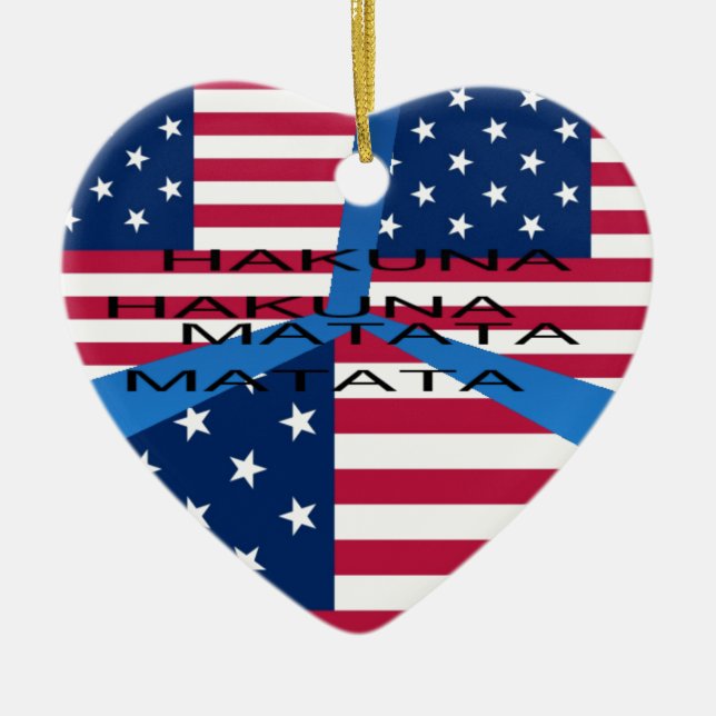 USA HAKUNA  MATATA CERAMIC ORNAMENT (Front)