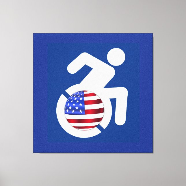 USA Handicapped Canvas Print (Front)