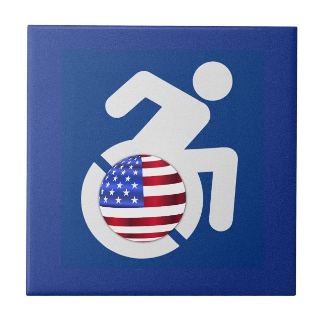 USA Handicapped Ceramic Tile (Front)