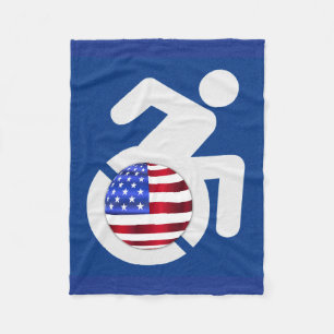 USA Handicapped Fleece Blanket