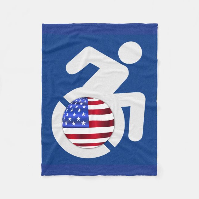 USA Handicapped Fleece Blanket (Front)