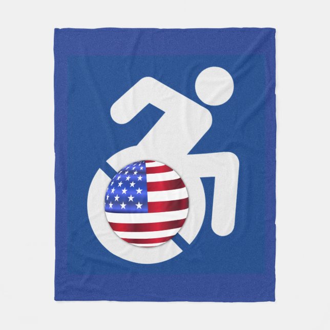 USA Handicapped Fleece Blanket (Front)