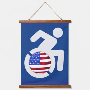 USA Handicapped Hanging Tapestry