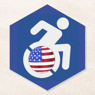 USA Handicapped Paper Coaster
