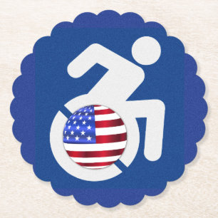 USA Handicapped Paper Coaster