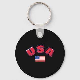 USA Happy 4th Of July Celebration Independence Day Key Ring